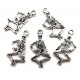 CP264 - (30 buc.) Charm skeleton argintiu antic 26*13.5mm