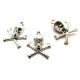 CP265 - (20 buc.) Charm skull argintiu antic 24*21mm