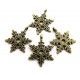 CP302 - (20 buc.) Charm fulg de zapada bronz antic 24*18mm