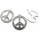 CP319 - (10 buc.) Charm semnul pacii argintiu antic 29*26mm