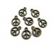 CP324 - (30 buc.) Charm semnul pacii bronz antic 11.5*9mm