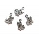 Charm fluture argintiu antic 17*10mm
