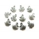 CP347 - (30 buc.) Charm pestisor argintiu antic 10*10mm