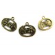 CP366 - (20 buc.) Charm portativ note muzicale bronz antic 21*18mm