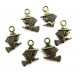 CP394 - (20 buc.) Charm vrajitoare bronz antic 16*10mm