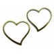 CP396 - (10 buc.) Pandantiv inima bronz antic 40*35mm
