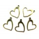 CP397 - (30 buc.) Charm inima bronz antic 15*13mm