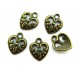 CP402 - (20 buc.) Charm inimioara bronz antic 12*12mm