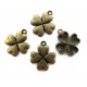 CP405 - (20 buc.) Charm trifoi bronz antic 21*17mm