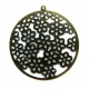 CP408 - (20 buc.) Pandantiv flori filigranat bronz antic 38*35mm