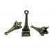 E-CP43 - (30 buc.) Charm Turnul Eiffel bronz antic 25*19mm
