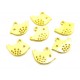 CP441 - (20 buc.) Charm pasare aurie 16*13mm