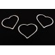 CP466 - (20 buc.) Charm inima argintiu antic 28*23mm