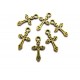 DISPONIBIL 1 SET - CP494 - (20 buc.) Charm cruce bronz antic 19*10.5mm