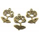 CP500 - Charm floare bronz antic 25*18mm