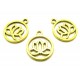 CP539 - (20 buc.) Charm floare de lotus auriu antic 24*20mm