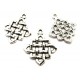 CP590 - (20 buc.) Charm nodul infinitului argintiu antic 25*21mm