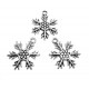 CP632 - (20 buc.) Charm fulg de zapada argintiu antic 24*19mm