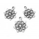 CP634 - (20 buc.) Charm fulg de zapada argintiu antic 20*17mm