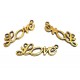 CO129 - (10 buc.) Conector love auriu antic 33*10mm