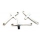 CO144 - (10 buc.) Conector cruce argintiu antic 37*17mm