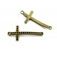 CO147 - (10 buc.) Conector cruce bronz antic 36*15mm
