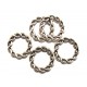 CO22 - (20 buc.) Conector infinit argintiu antic 20.5mm 