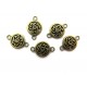 CO80 - (20 buc.) Conector bronz antic 19*12mm