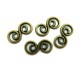 DISPONIBIL 3 SETURI - CO91 - (10 buc.) Conector semn infinit bronz antic 26*13mm