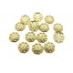 CA91 - (30 buc.) Capacele filigranate floare aurii 10mm