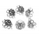 CA105 - (30 buc.) Capacele filigranate argintiu inchis 15*9mm