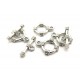 E-IT10 - (20 seturi) Inchizatoare toggle argintiu inchis 19*15mm