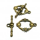 E-IT30 - (30 buc.) Inchizatoare toggle bronz antic 21*15mm
