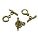 IT49 - Inchizatoare toggle bronz antic 12*9mm