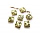 DI05 - (30 buc.) Distantier romb bronz cu tenta aurie 9mm