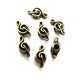 DI82 - (20 buc.) Distantier cheia sol bronz antic 18*9mm