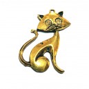 CP54 - Pandantiv pisica auriu antic 48*31mm