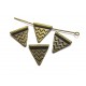 DI174 - (20 buc.) Distantier triunghi bronz antic 14*14mm