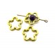 DI184 - (20 buc.) Rama cadru margele floare auriu antic 16*16mm