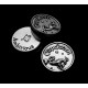 DI242 - (10 buc.) Distantier slide zodia capricorn argintiu antic 18mm