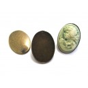 BCE66 - Baza cercei platou bronz antic 25*18mm
