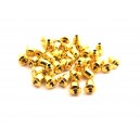 (1 pereche) Dopuri metalice cercei aurii 6*5mm