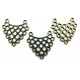 E-CH40 - (30 buc.) Chandelier triunghi bronz antic 23.5*23.5mm