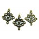 E-CH50 - (30 buc.) Chandelier coada de paun bronz antic 26*20mm