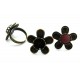 E-BI56 - (10 buc.) Baza inel reglabila bronz antic platou floare 10mm