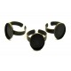 E-BI86 - (10 buc.) Baza inel reglabila bronz antic platou 17.5*12.5mm