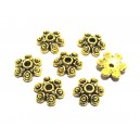 DISPONIBIL 9 BUCATI - MX458 - Capacele floare auriu antic 10mm