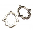 CO157B - Pandantiv hamsa argintiu antic 35*30mm