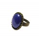 UNICAT - BIJ53 - Inel bronz antic cu albastru royal perlat