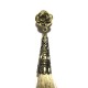 BIJ62 - Cercei bronz antic cu ciucuri ivory